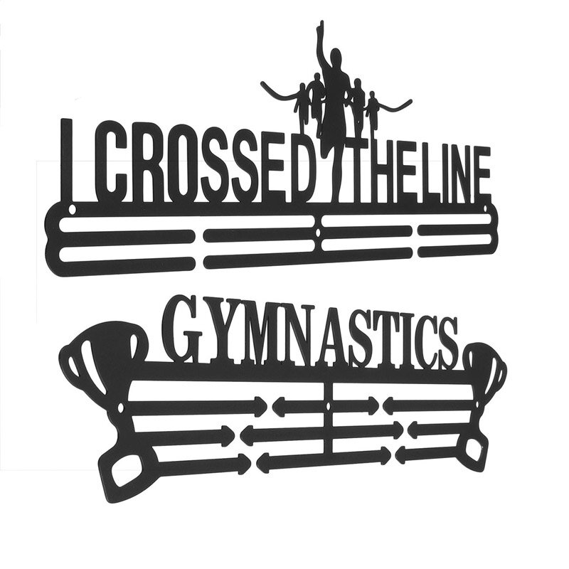 400mm Acrylic Personalised Medal Hanger Holder Rack Decorations Ideal for Swim Bike Ball Game Sport - 1