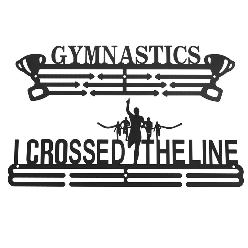 400mm Acrylic Personalised Medal Hanger Holder Rack Decorations Ideal for Swim Bike Ball Game Sport - 1