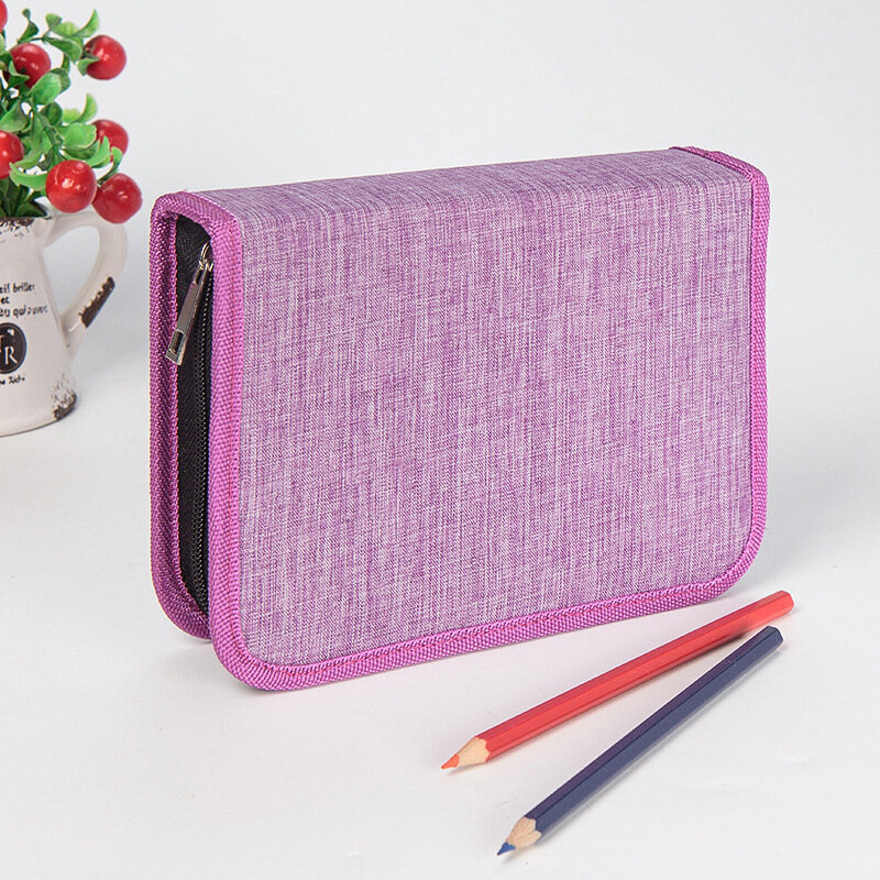 WAM PC-02 39 Slots School Pencils Case Large Capacity Pencil Bag Pouch Multi layer Brush Pocket  - Rose
