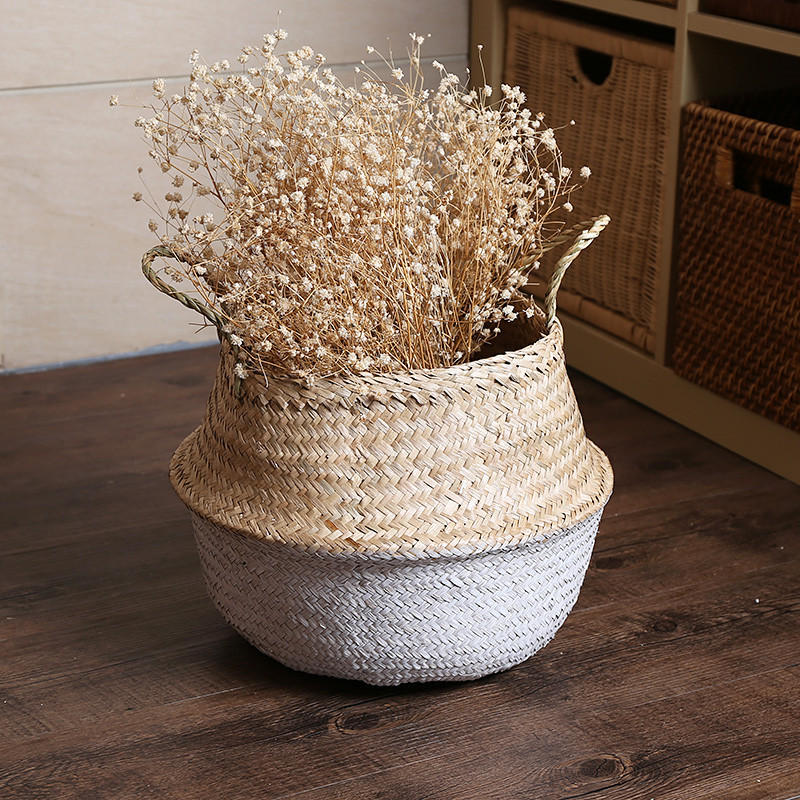 Seagrass Belly Storage Baskets Shopping Bag Box Or...