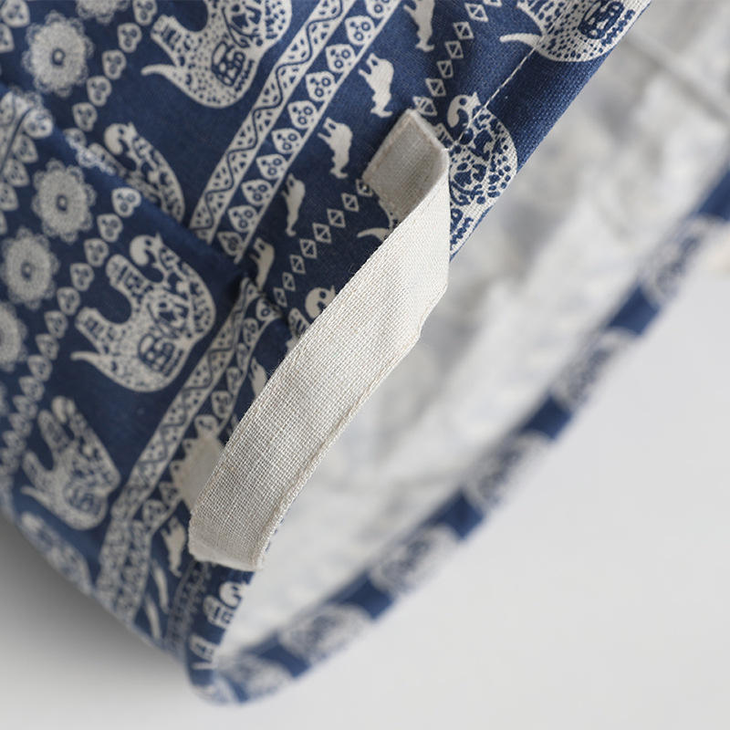 35x45cm Waterproof Durable Cloth Storage Baskets High Capacity Cotton Linen Laundry Box Organizer - #02