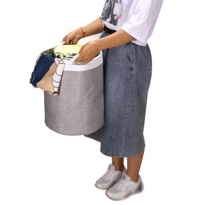 Laundry Basket Collapsible Bag Storage Bag Laundry Bag Picnic Basket Laundry Hamper for Bathroom Storage Basket - Grey