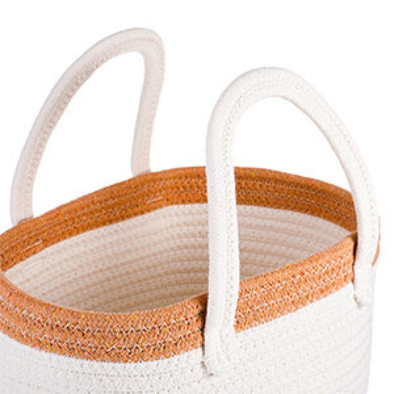4x Cotton Rope Laundry Basket Blanket Toys Storage Hamper Folding Clothes Bin