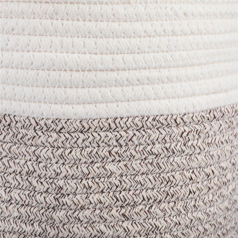 3PCS Cotton Rope Woven Basket Bathroom Laundry Basket Dirty Clothe Container USA - #02