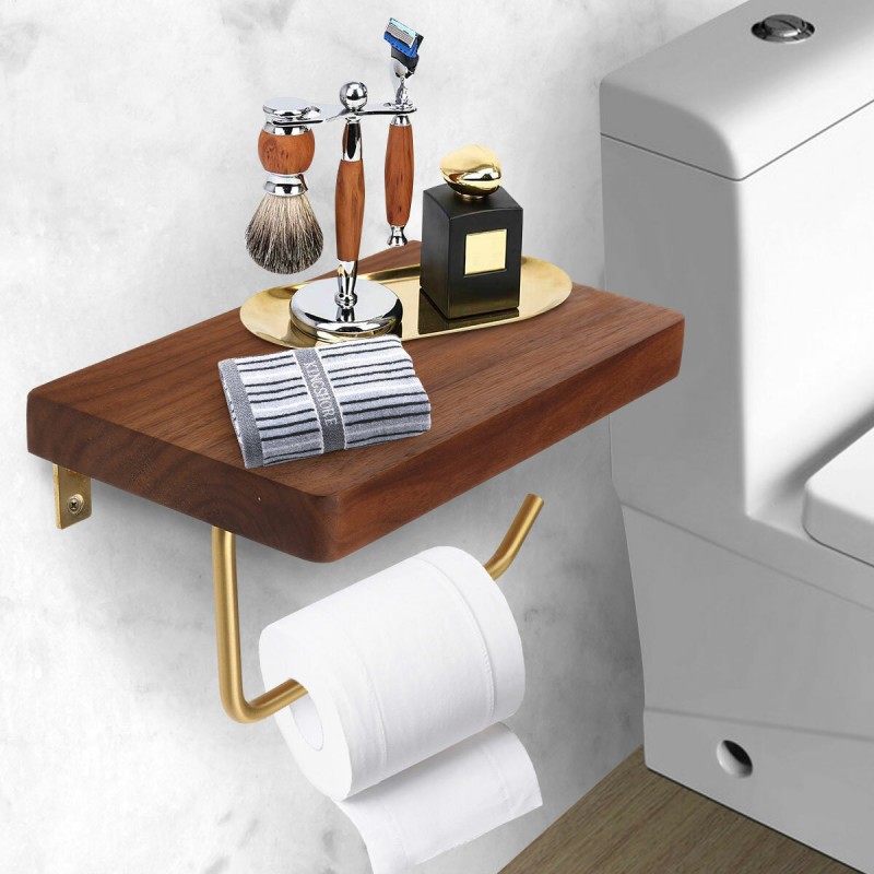 Toilet Roll Paper Holder Towel Metal Wooden Phone ...