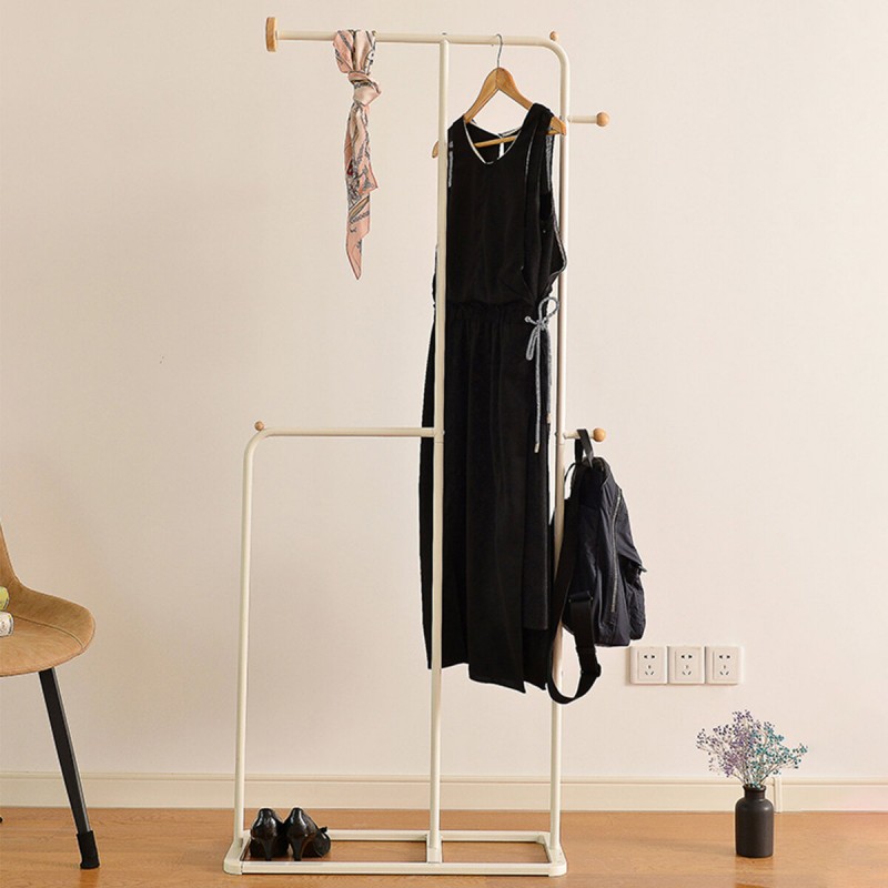 Multi-function Clothing Rack Durable Strong Bearing Capacity Easy to Install Clothes Storage Holder for Living Room Bedroom Dorm