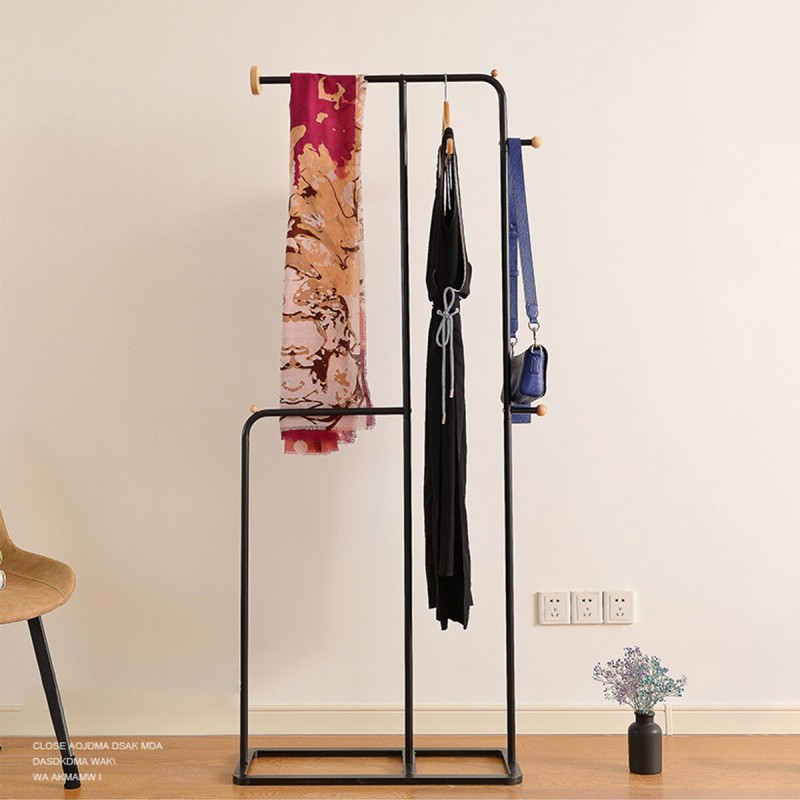 Multi-function Clothing Rack Durable Strong Bearing Capacity Easy to Install Clothes Storage Holder for Living Room Bedroom Dorm