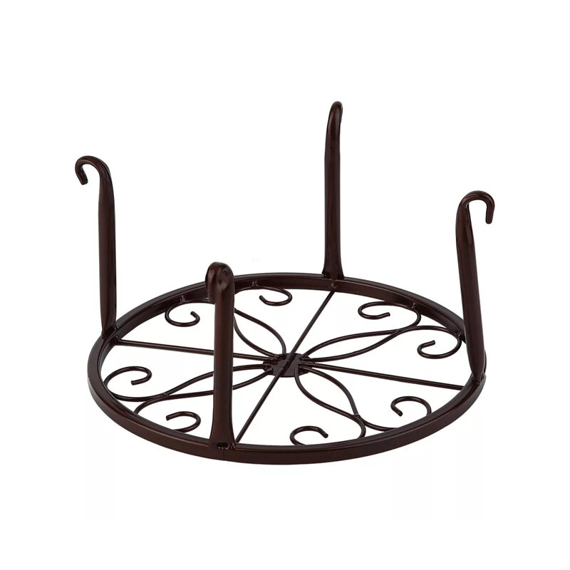 Europeam-style Floor-standing Single-layer Flower Shelf All-match Strong Bearing Flower Stand - Black