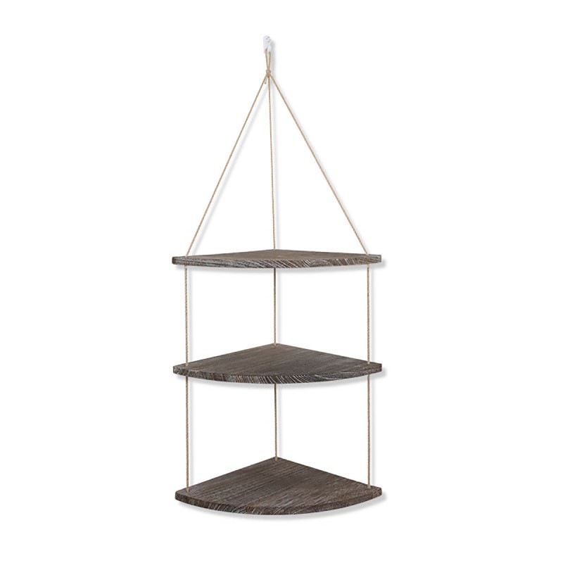 3-Tier Wall-mounted Floating Hanging Rack Corner Shelf Organizer Decor - Type A
