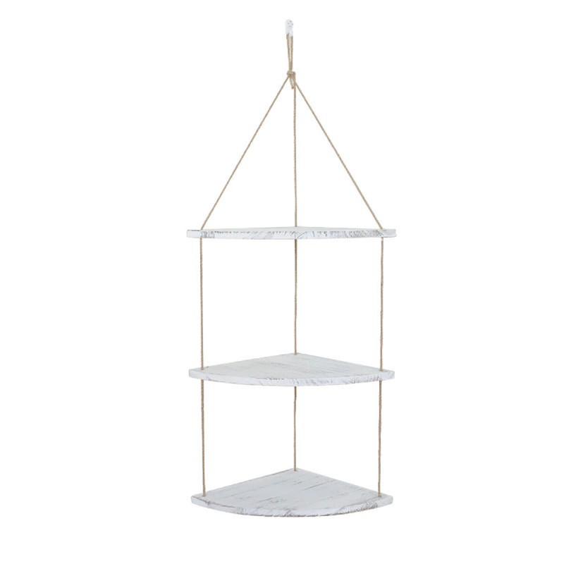 3-Tier Wall-mounted Floating Hanging Rack Corner Shelf Organizer Decor - Type A