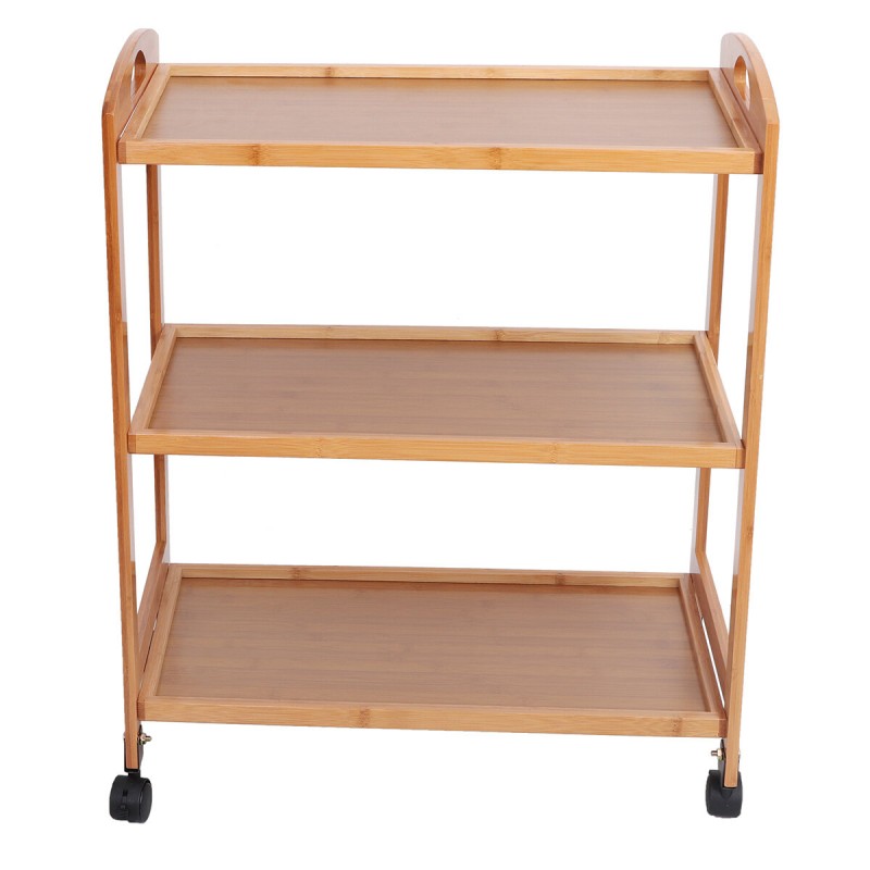 2-Tier/3-Tier Rolling Serving Trolley Dining Kitchen Island Cart Storage Shelf - 2 Layers