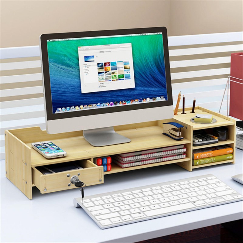 Multi-function Desktop Monitor Stand Computer Lapt...