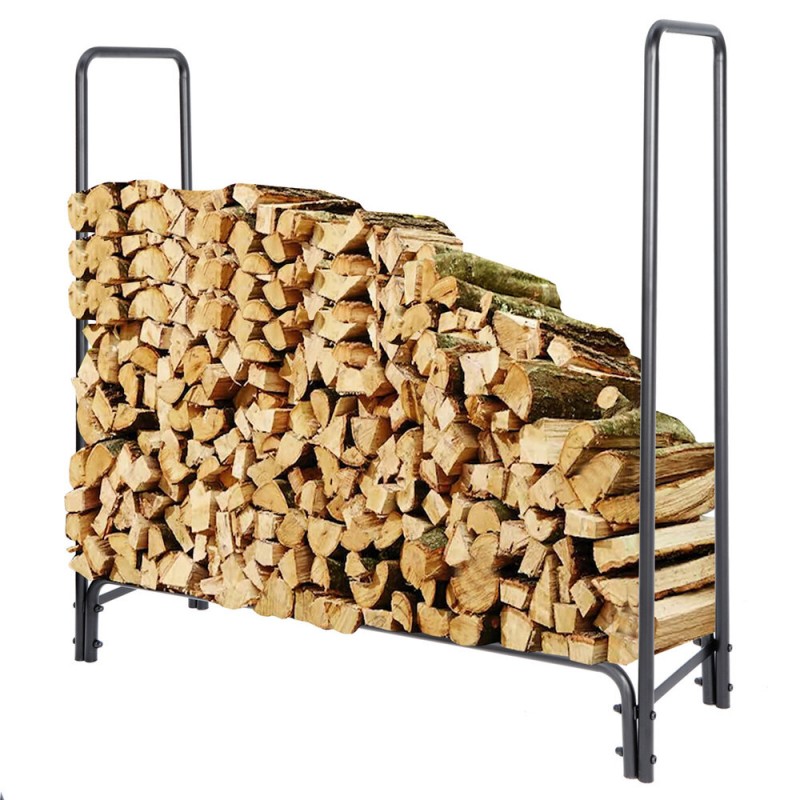 4ft Firewood Rack Outdoor Heavy Duty Log Rack Heav...