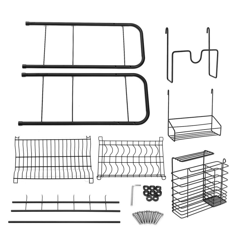 Stainless Steel Over Sink Kitchen Dish Rack Drying...