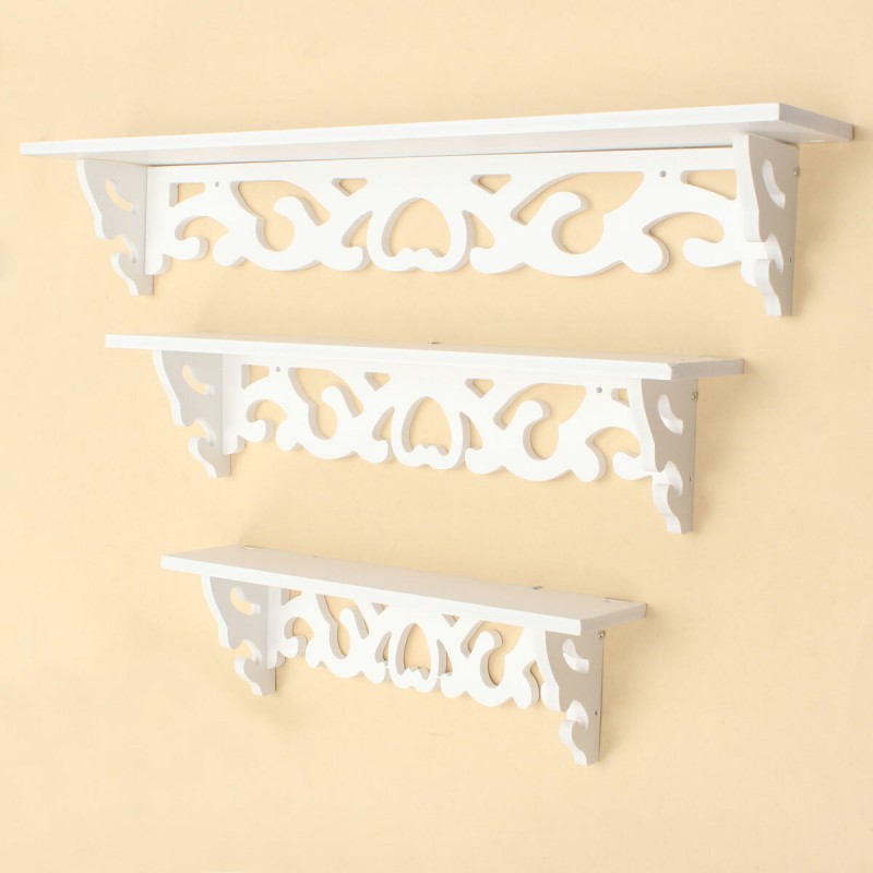 3 Pcs Wall Mounted Storage Rack Wall Shelf TV Wall Hanging Storage Shelf Rack for Home Living Room Decor