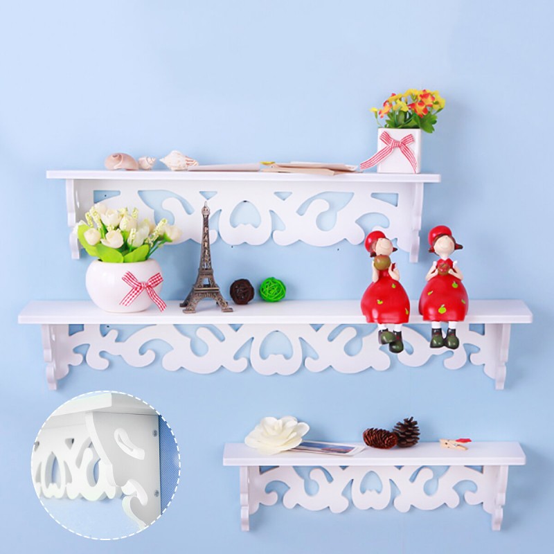 3 Pcs Wall Mounted Storage Rack Wall Shelf TV Wall...