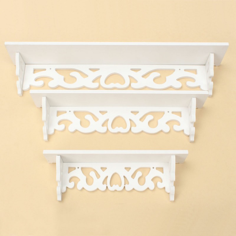 3 Pcs Wall Mounted Storage Rack Wall Shelf TV Wall...