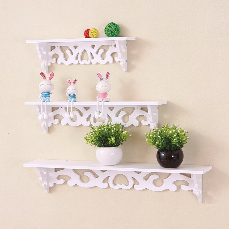 3 Pcs Wall Mounted Storage Rack Wall Shelf TV Wall Hanging Storage Shelf Rack for Home Living Room Decor