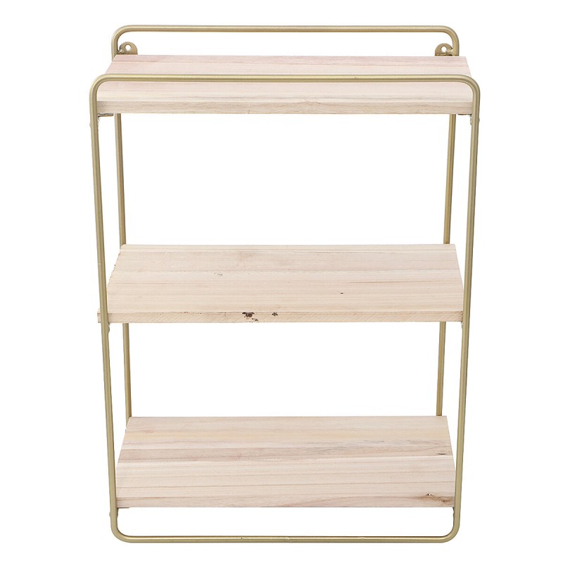 3 Tier Rustic Floating Shelf Golden Wall Shelf Wall Mounted Modern Decor Wood Shelves for Bedroom Home Decor - Black