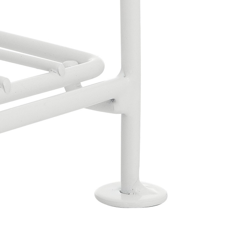 2 Tier Folding Spice Storage Rack Seasoning FlowerShelf Holder Kitchen Bathroom Stand - White