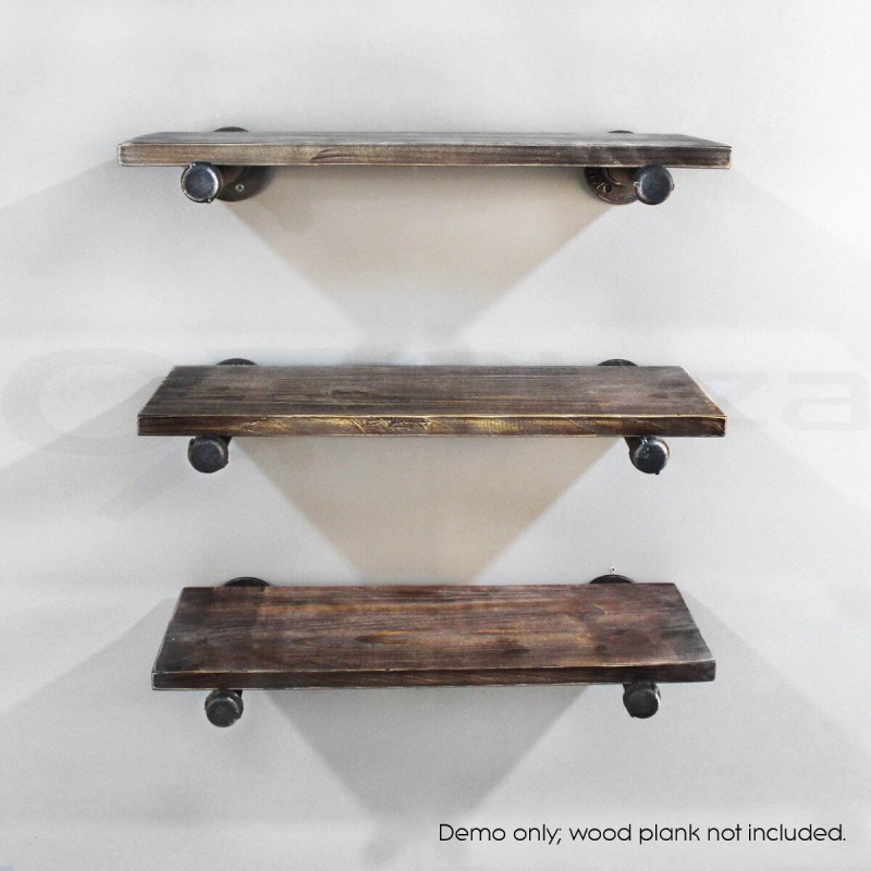 20kg Load-bearing Retro Black Iron Industrial Pipe Shelf Bracket Mounting Bracket Holder Storage Holders Racks for Home Decor - 