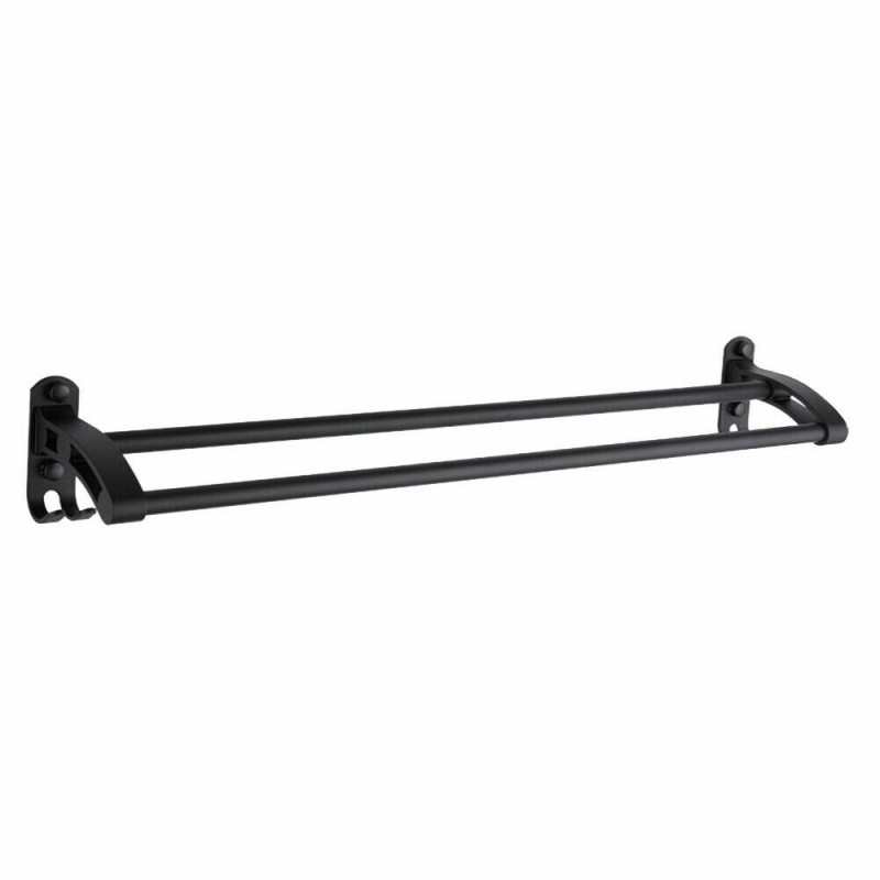 Punch-free Black Towel Rack Space Aluminum Concealed Screws Design Towel Rack