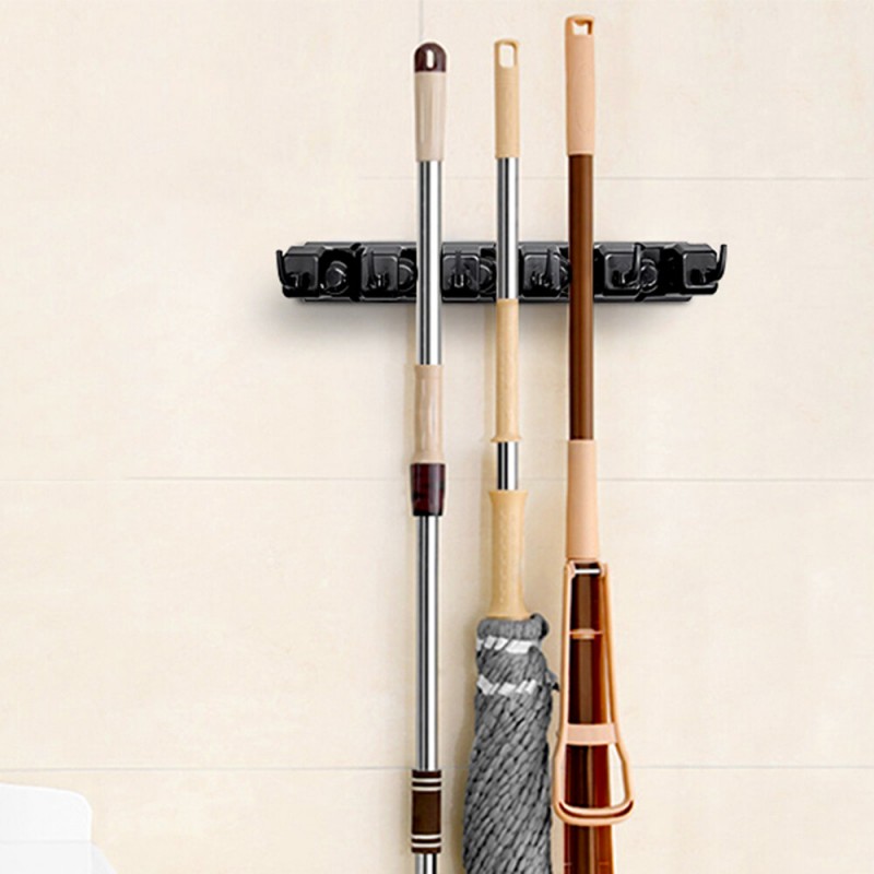 Wall Mounted Multi-Functional Broom Holder Tool Ba...