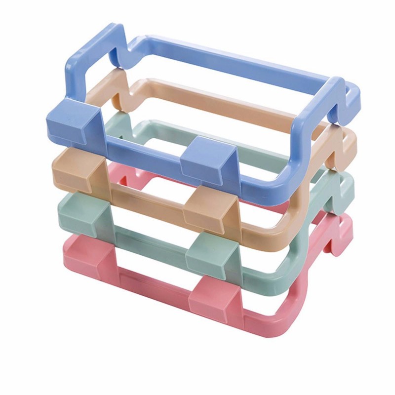Kitchen Cabinet Hanging Rubbish Bag Holder Garbage Storage Rack Cupboard Hanger - Beige