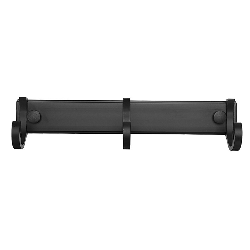 Punch-free Wall Hanging Hook Metal Row Hook Sticky Hook Space Aluminum Clothes Coat Hook - 3 Hooks
