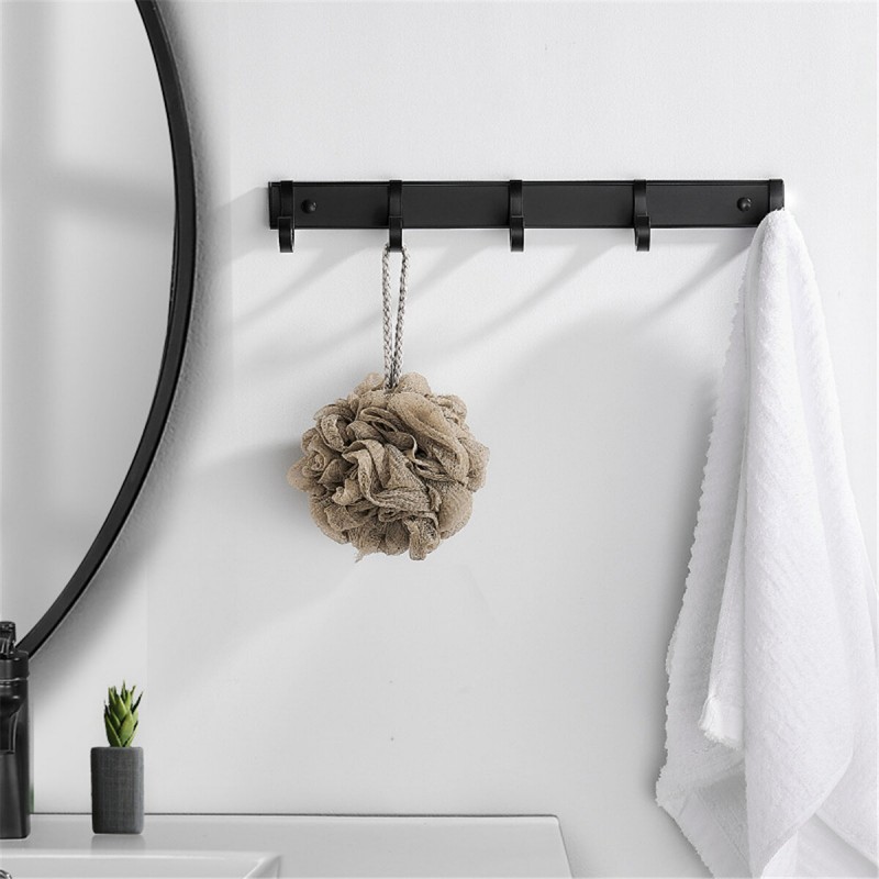 Punch-free Wall Hanging Hook Metal Row Hook Sticky...
