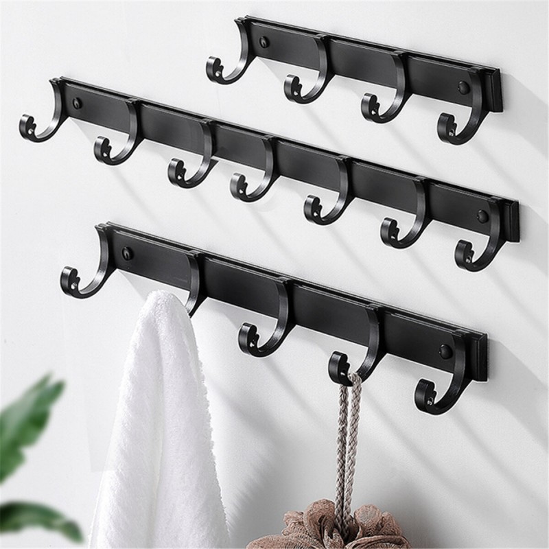 Punch-free Wall Hanging Hook Metal Row Hook Sticky...