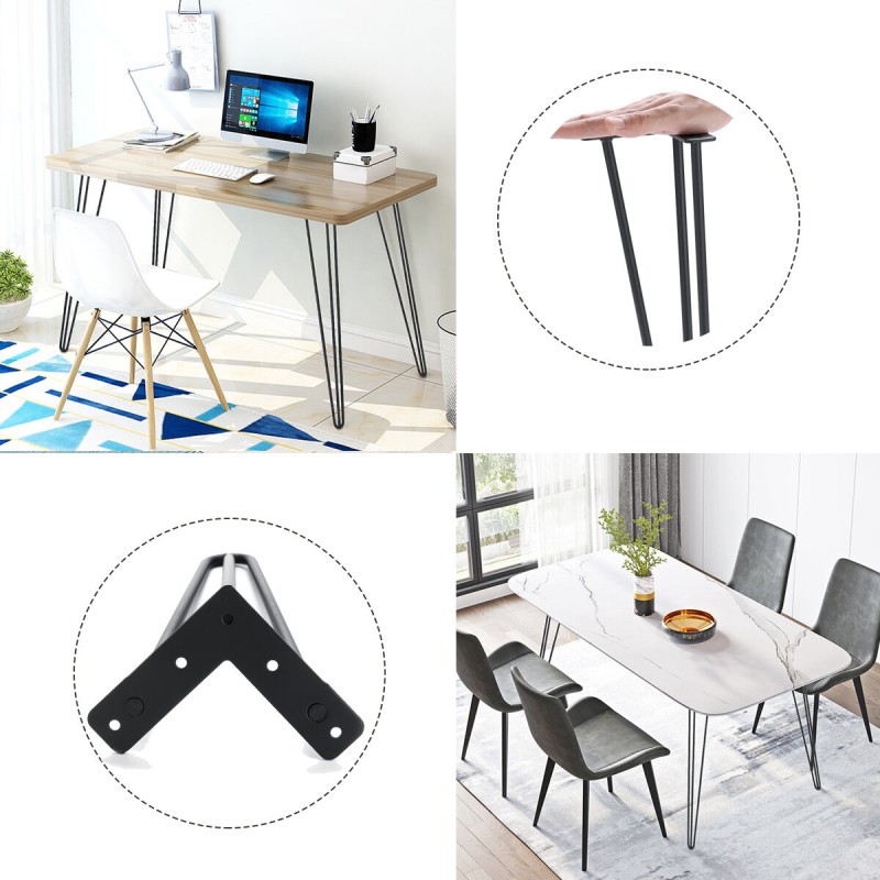 4Pcs 28 Inch Iron Metal Table Desk Leg DIY Handcra...