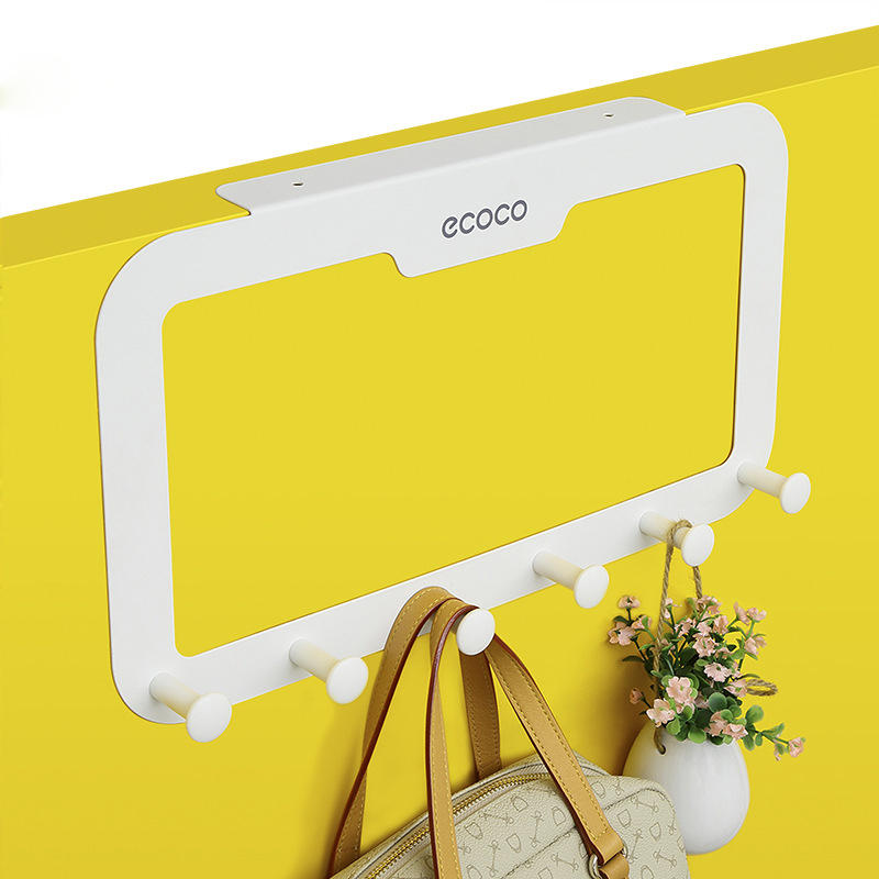6 Hooks Back Door Hanger Rack Bathroom Kitchen Org...