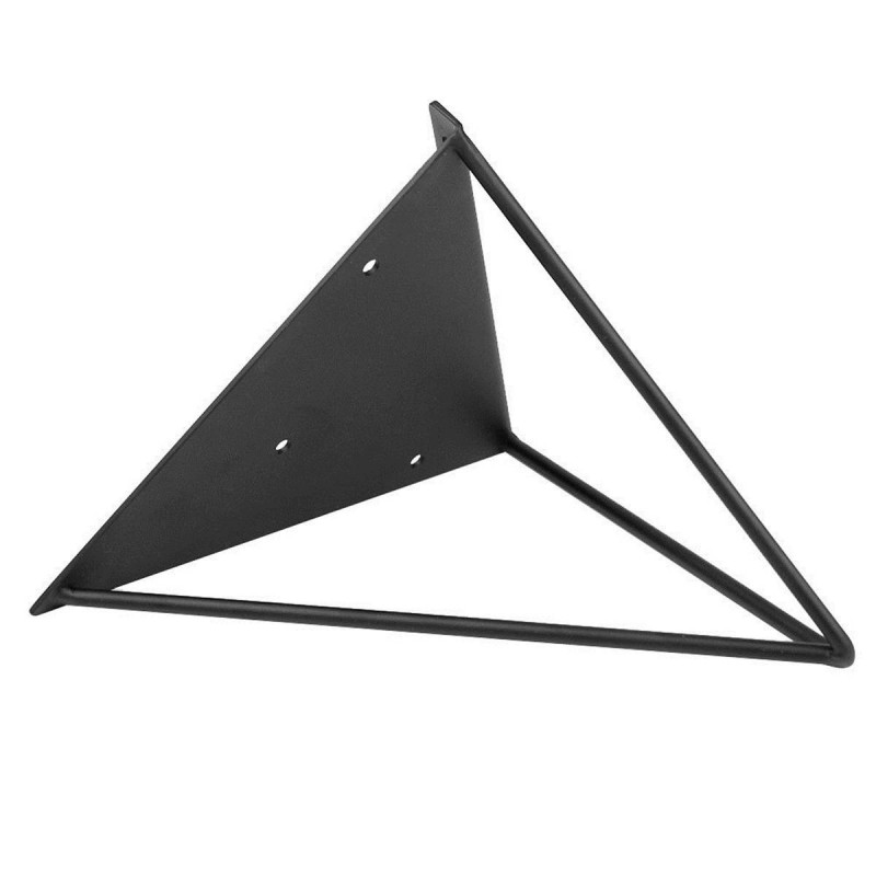 2PCS Durable Wall Mount Multi-Use Shelf Heavy Duty Metal Support Bracket Prism Furniture Bracket - Black