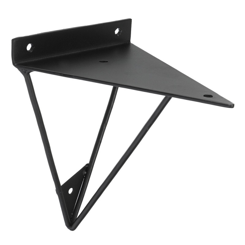2PCS Durable Wall Mount Multi-Use Shelf Heavy Duty Metal Support Bracket Prism Furniture Bracket - Black