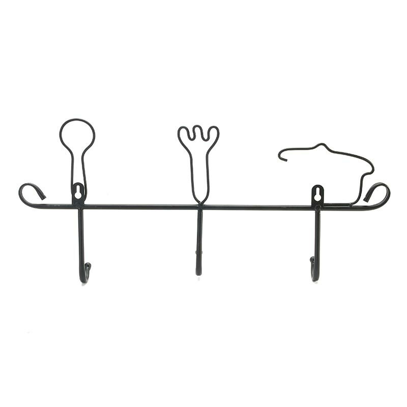 KC-WH09 Creative Wall Mount Metal Hook Bedroom Bathroom Hat Key Door Hanger - 1