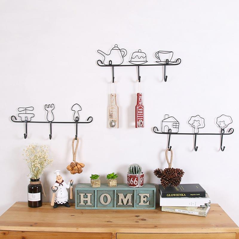 KC-WH09 Creative Wall Mount Metal Hook Bedroom Bat...