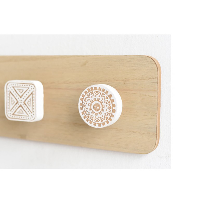 Nordic Wood Coat Hanger Wall Hook Home Decorative Clothes Hangers Key Holder Wall Mounted Coat Rack Key Hanger Wall Shelf - 3 Ho