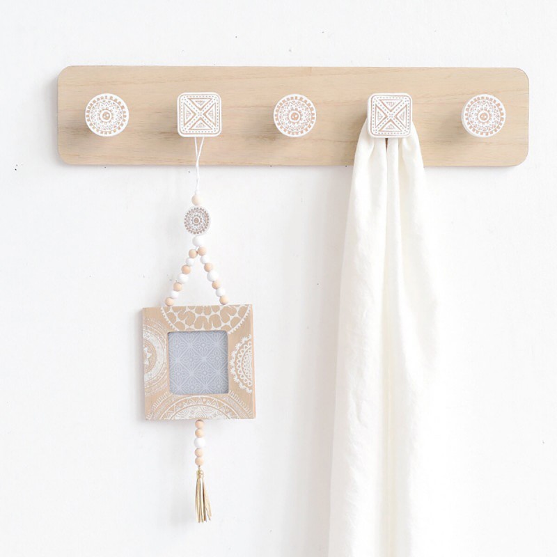 Nordic Wood Coat Hanger Wall Hook Home Decorative ...