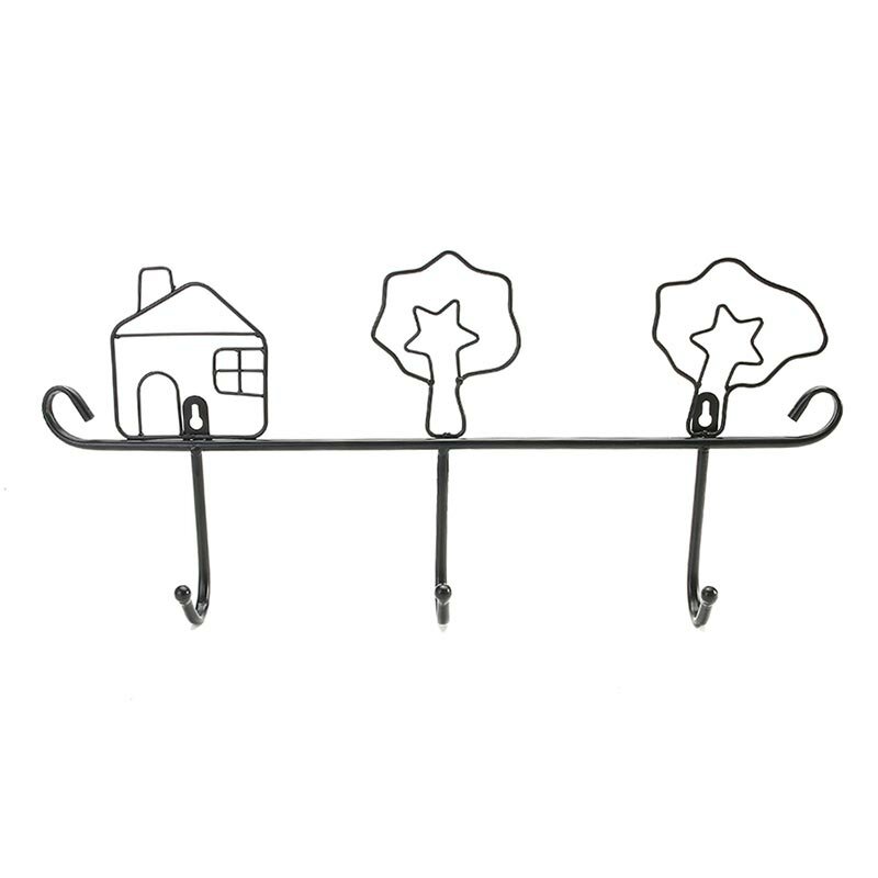 KC-WH09 Creative Wall Mount Metal Hook Bedroom Bathroom Hat Key Door Hanger - 1