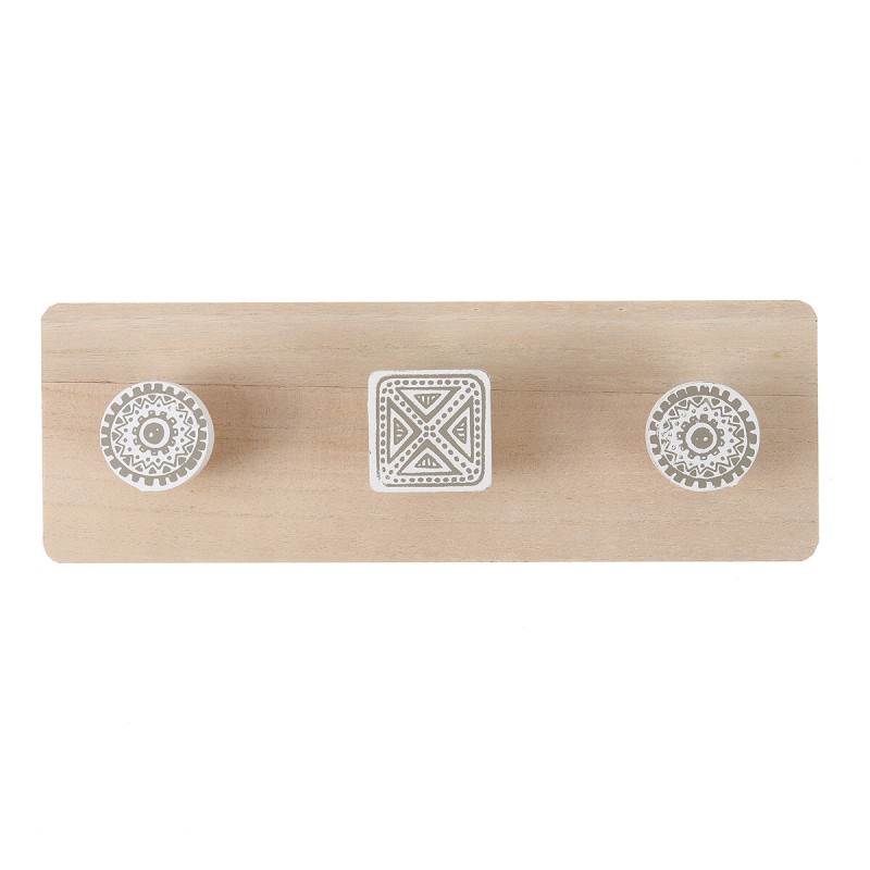 Nordic Wood Coat Hanger Wall Hook Home Decorative Clothes Hangers Key Holder Wall Mounted Coat Rack Key Hanger Wall Shelf - 3 Ho
