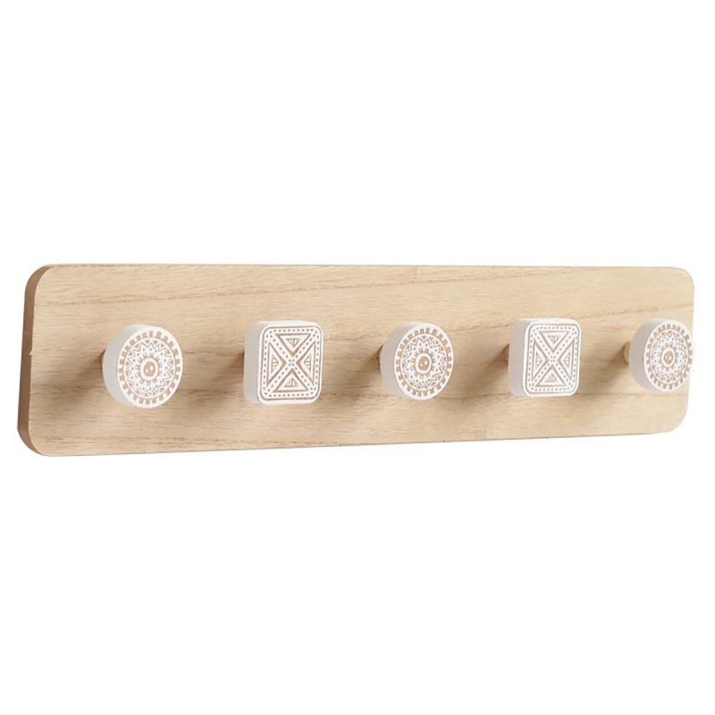 Nordic Wood Coat Hanger Wall Hook Home Decorative Clothes Hangers Key Holder Wall Mounted Coat Rack Key Hanger Wall Shelf - 3 Ho