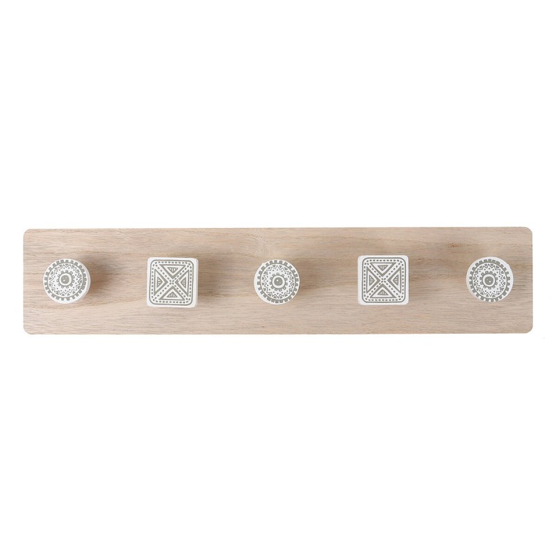 Nordic Wood Coat Hanger Wall Hook Home Decorative Clothes Hangers Key Holder Wall Mounted Coat Rack Key Hanger Wall Shelf - 3 Ho