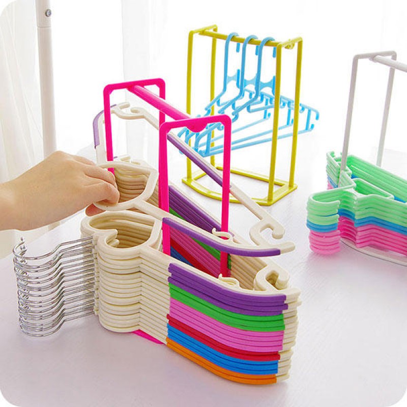 Creative Clothes Hanger Storage Rack Multifunction...