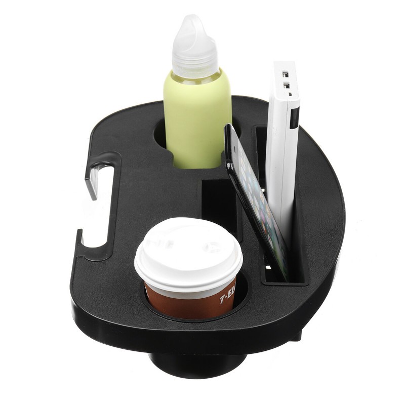 Folding Chair Table Side Tray Multi-functional Drink Cup Water Bottle Holder Phone Rack