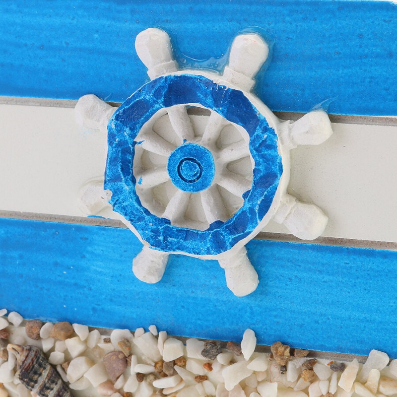 KC-WH04 Nautical Wood Hook Wall Mount Mediterranea...
