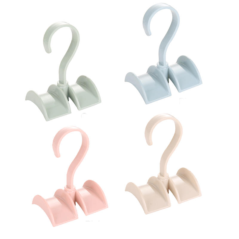Rotated Storage Rack Bag Hanger Plastic Clothes Rack Creative Tie Closet Hanger Wardrobe Organizer - Green