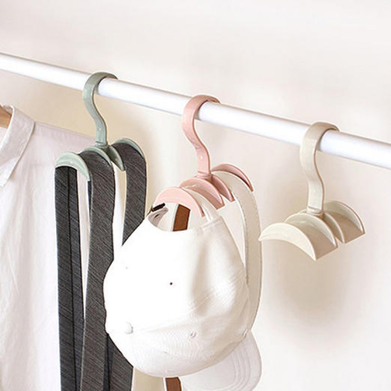 Rotated Storage Rack Bag Hanger Plastic Clothes Ra...