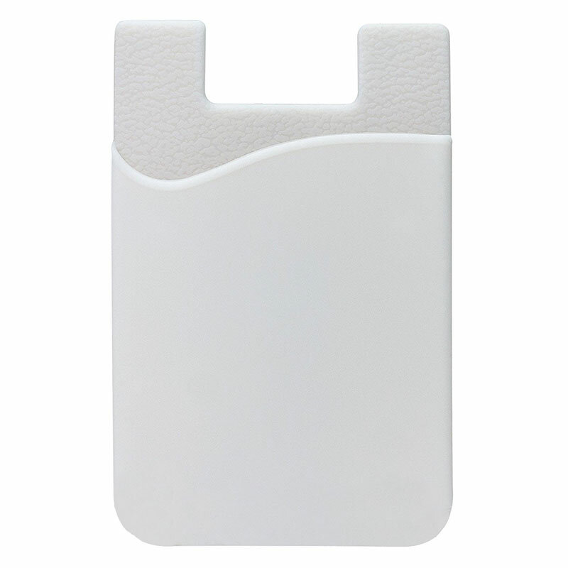 KC-CC01 Adhesive Cell Phone Wallet Silicone Money Credit Card Earphone Holder Stick-on Pouch - Red
