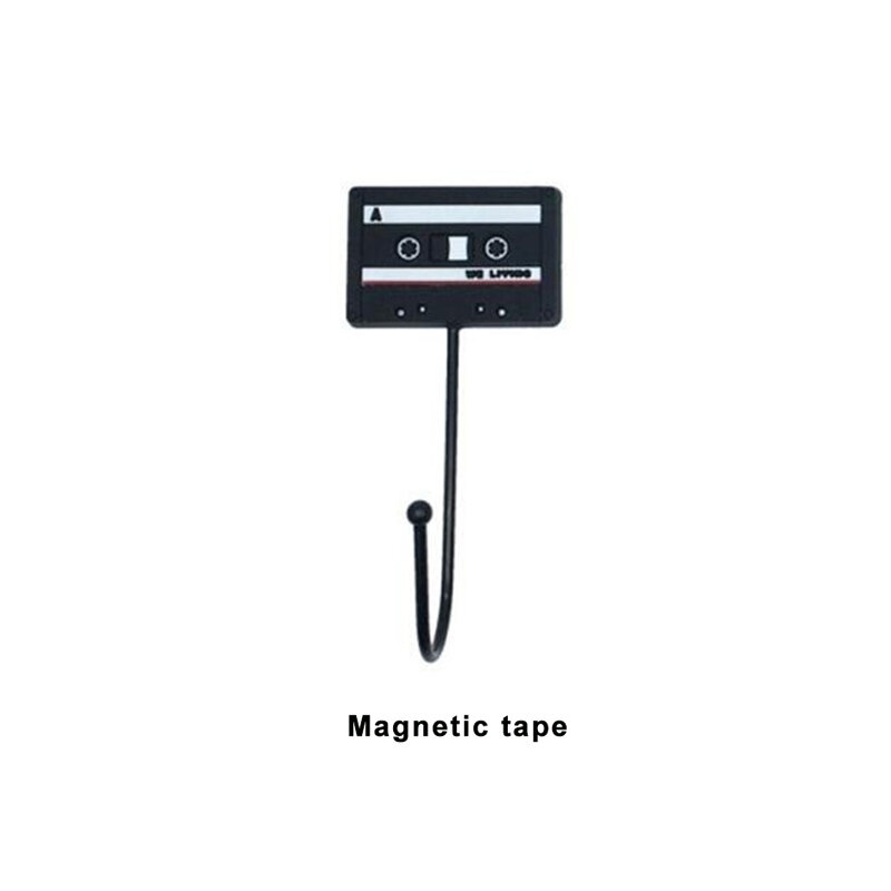 4Pcs/3Ps/2Pcs/1Pc Retro Style Tape Disk Records Style Vintage Wall Door Hook For Clothes Coat Hat Bag Towel Bath Hanger - B